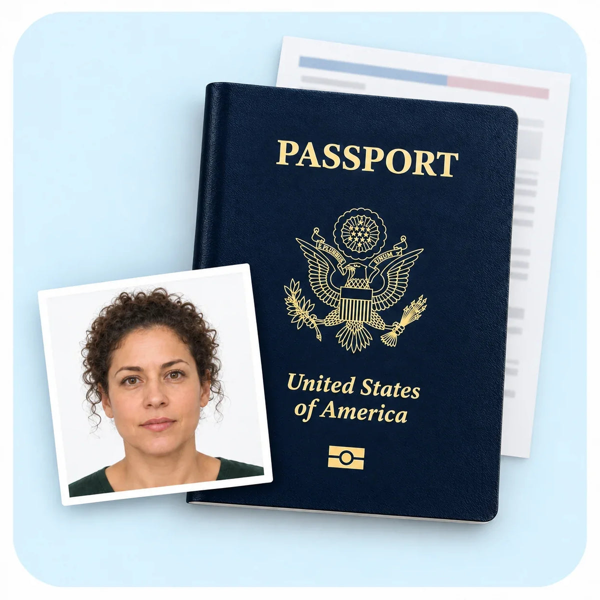 A passport with a printed India e-Visa photo