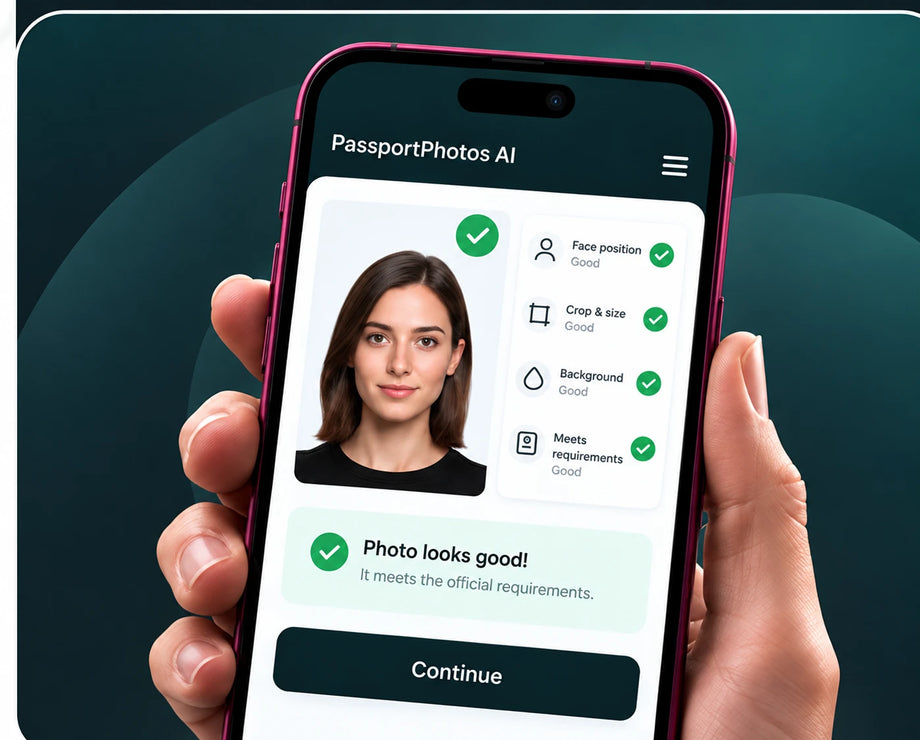 A hand holding a phone showing the photo passing every check
