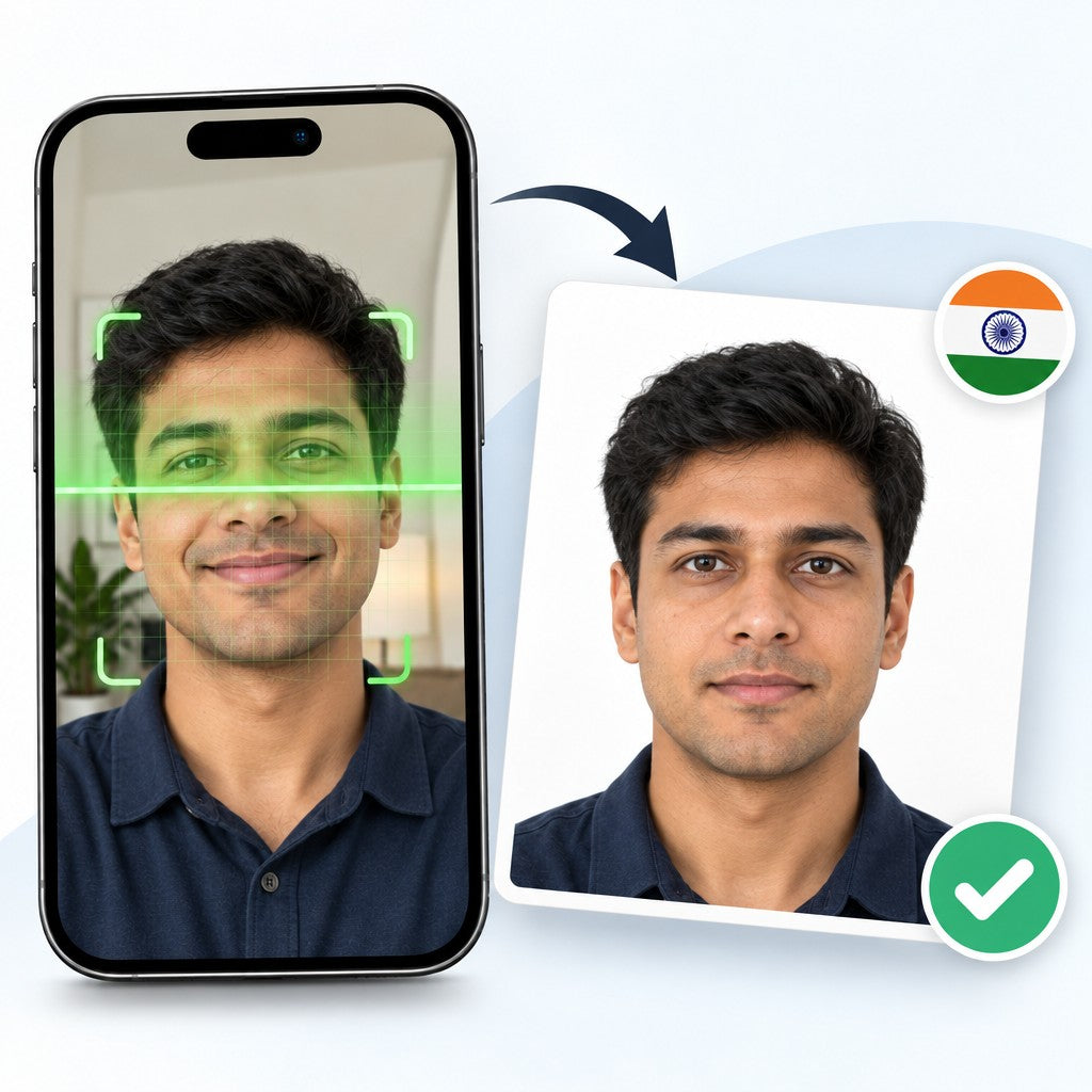 Foto para pasaporte de la India