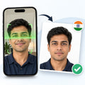 Foto para pasaporte de la India