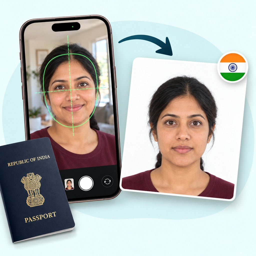 Foto para pasaporte de la India
