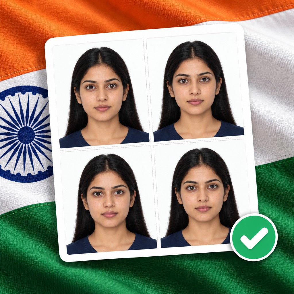 Foto para pasaporte de la India