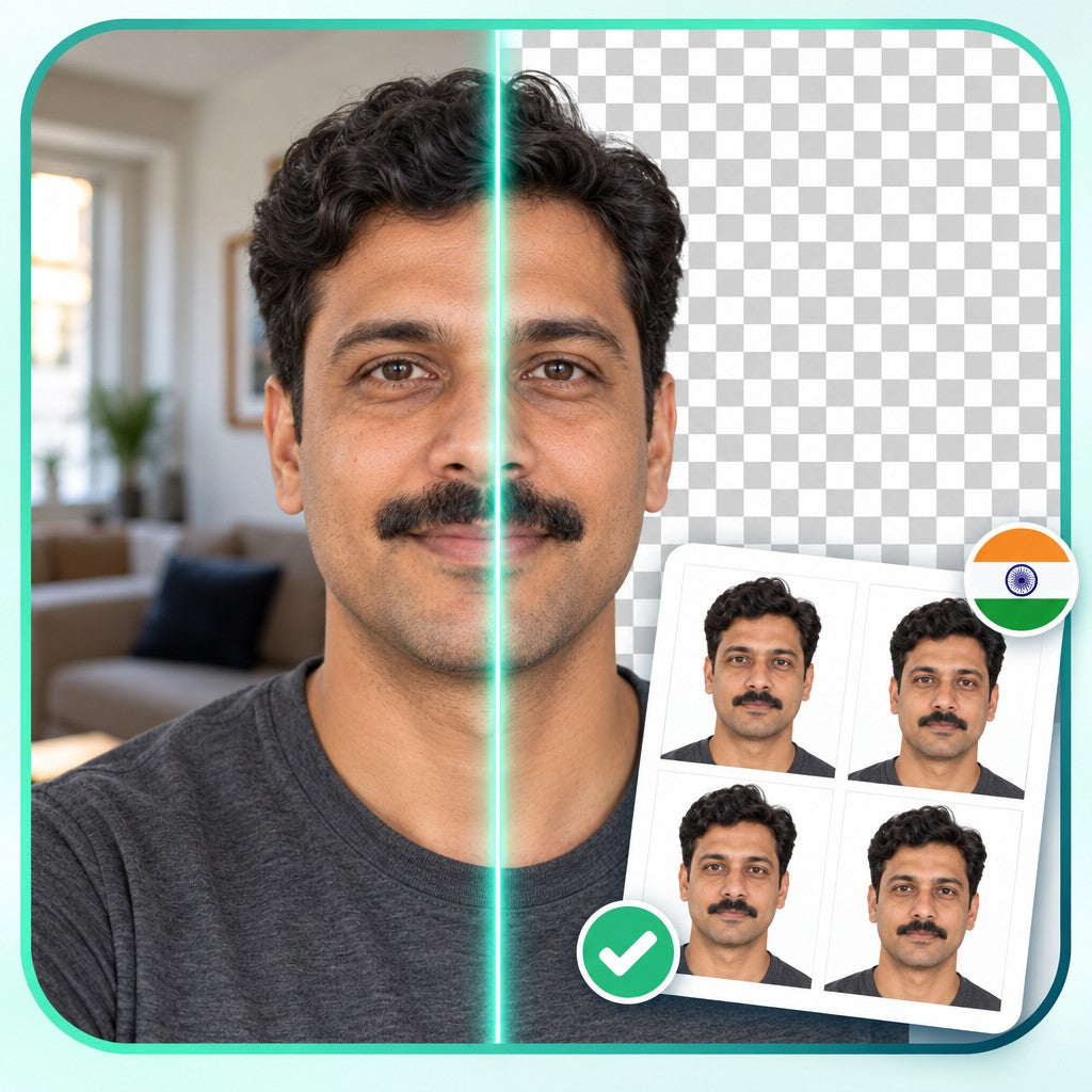 Foto para pasaporte de la India