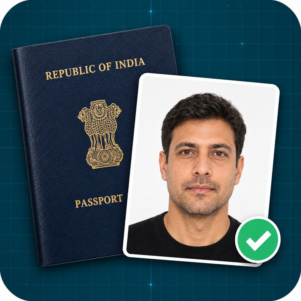 Foto para pasaporte de la India