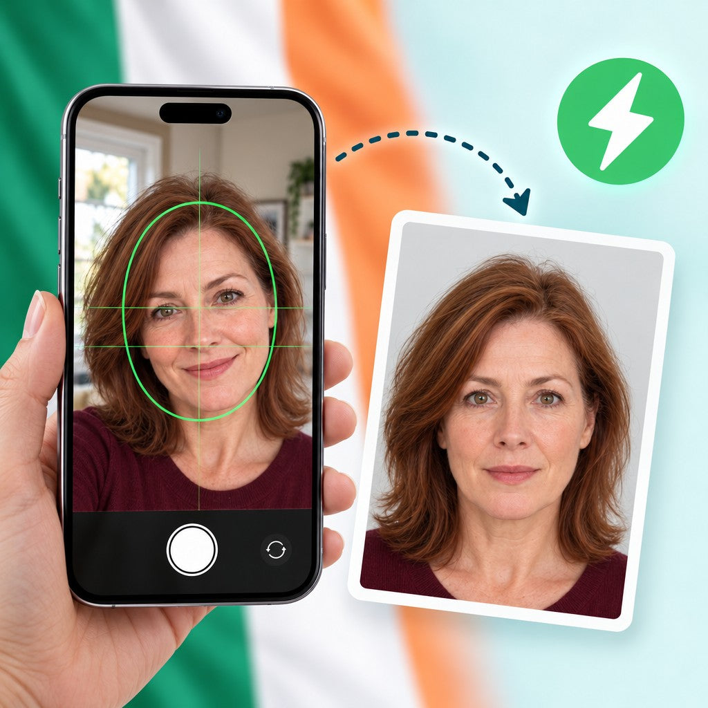 Foto para pasaporte irlandés